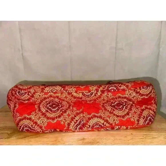 Vera Bradley Paprika Orange Quilted Shoulder Bag / Purse Side Pockets - Picture 5 of 9